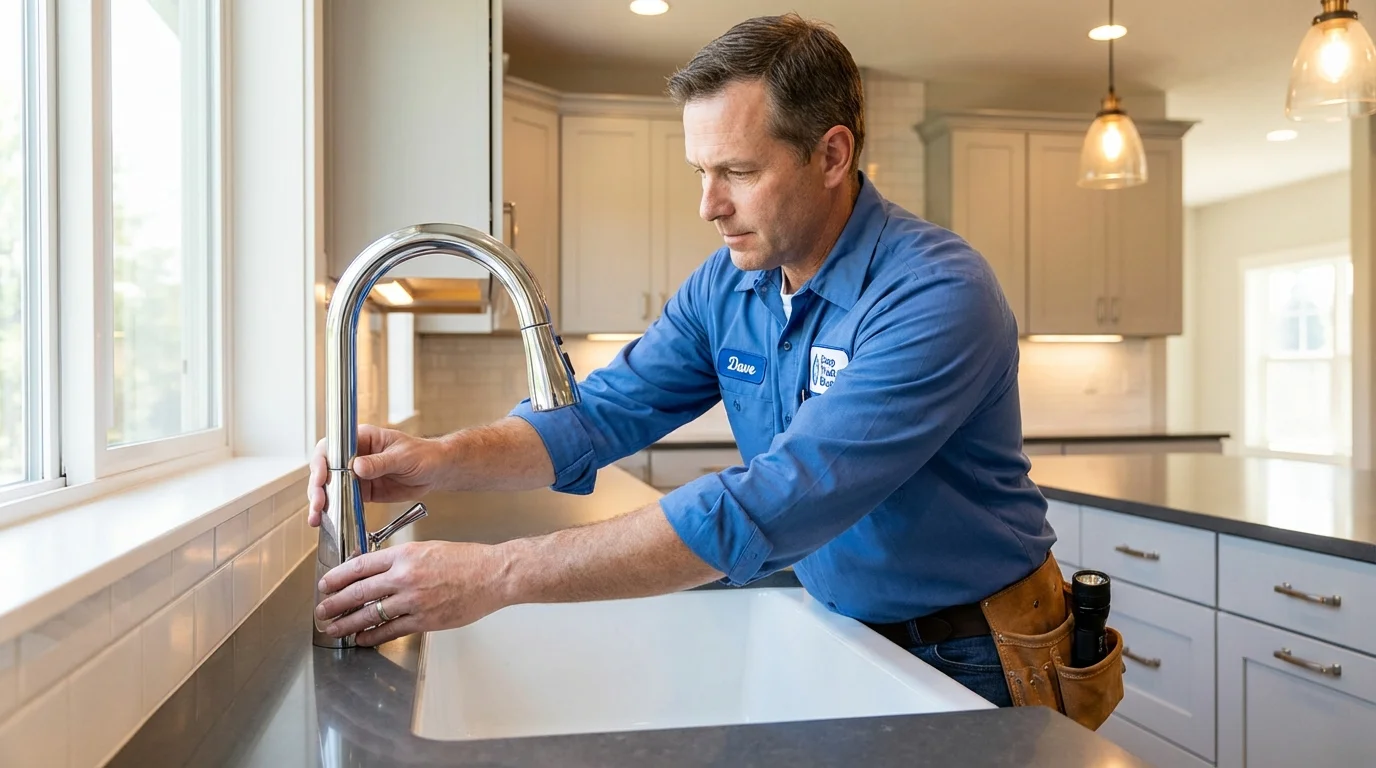 Kitchen faucet installation by Johns Plumbing LLC in Fort Pierre